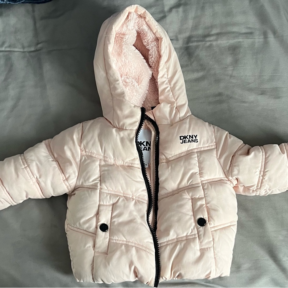 DKNY Light Pink Puffer Jacket